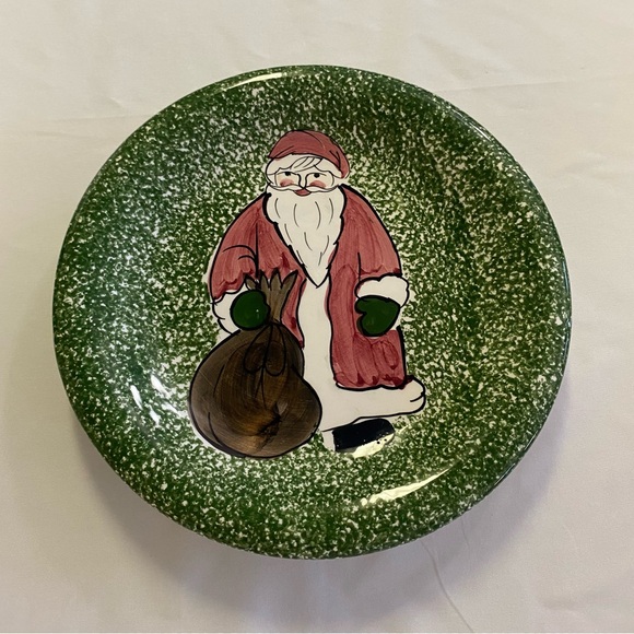 Yuletide Set of 4 Ceramic Multi-Color Christmas Plates 8" - Picture 2 of 6